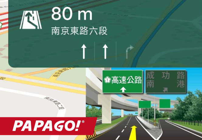 PAPAGO! 導航畫面